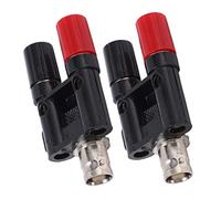 Adaptador BNC Banana 2 uds BNC hembra a 4mm Dual Banana Socket Binding Post RF Coaxial Splitter adaptador conector