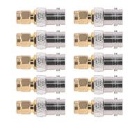 Adaptador Cable Coaxial RF, BNC Hembra a SMA Macho, Pack 10 Piezas - Transmisión Eficiente, Conexión Firme, para Sistemas GPS y WiFi