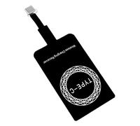 Adaptador Carga Inalámbrica Qi USB-C, Adaptador para Samsung Galaxy S21, A52s, A72, A32, A12, A51, A50 y Otros Teléfonos - Salida de 5 V/1 A, Color Negro