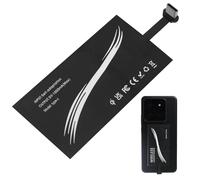 Adaptador Carga Inalambrica, Receptor Qi Tipo C, Adaptador de Cargador Qi USB Tipo-C por Inducción, Receptor de Carga inalámbrico, con Interfaz Tipo C para Google Pixel, Xiaomi Redmi