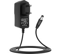 Adaptador Cargador 12V 0,5A, Fuente de Alimentación Universal AC 100-240V con Conector 5,5x2,5mm y Cable 100CM, para Tira LED, Cámara CCTV, Enrutador, Ventilador de Mesa, Altavoz, Módem de Cable