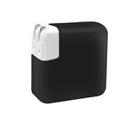 Adaptador Cargador Adecuado para MacBook Cargador Funda Protectora Laptop Adaptador de Corriente Funda de Silicona 60W 61W 67W Cargador Pilas (Black, One Size)