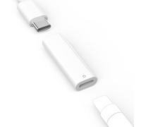 Adaptador Cargador MoKo USB C a iPencil Compatible con Apple Pencil 1ª Generación,Adaptador Apple Pencil para iPad 10/11ª (A16) Gen,Conector Hembra USB-C a iPencil para Carga, Emparejamiento Bluetooth