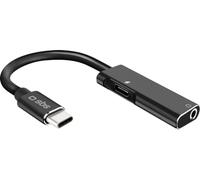 Adaptador + Cargador SBS (USB-C - Jack 3.5 mm - Negro)