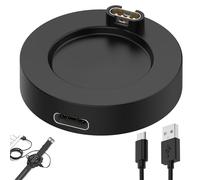 Adaptador Cargador USB C Compatible con Garmin Fenix 8/7/7X/7X Pro/7S/6/6X/5/Forerunner 570/970/945/965/Venu X1/Instinct/Quatix 8, Base de Adaptador Cargador Magnética con Cable USB-C de 1m (Negro)