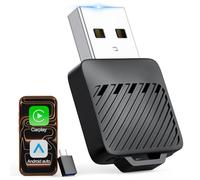 Adaptador CarPlay & Android Auto Inalambrico para iPhone & Coche Android,Apto para Vehículos con Car Play con Cable,USB A/C Wi-Fi 5,8GHz Plug & Play,Compatible iOS 10+ y Coches con Car Play Desde 2016