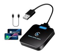 Adaptador CarPlay & Android Auto Inalámbrico para iPhone, Convierte Cable de Fábrica en Dongle para Control Plug & Play, Compatible con Coches Desde 2017