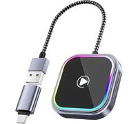 Adaptador CarPlay Inalámbrico 2 en 1 para Kia Soul 2014 2015 2016 2017 2018 2019 2020 2021 2022 2023 2024 2025, USB Bluetooth Conexión Plug and Play Accesorios de Coche