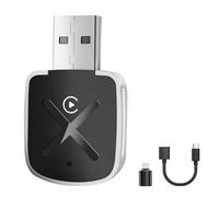 Adaptador CarPlay inalámbrico para Apple iPhone, adaptador de reproducción de coche sin cable con cable de extensión USB y tipo C, adaptador inalámbrico Carplay compatible con coches a partir de 2016