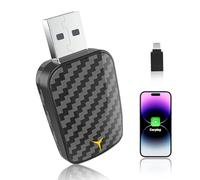 Adaptador CarPlay Inalámbrico para Coche, Mini Stick para Convertir CarPlay con Cable en Inalámbrico, Compatible con Vehículos con CarPlay Original e iOS 10+, Conexión Estable y Rápida, USB C/A