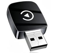 Adaptador CarPlay Inalámbrico para Ford Mustang 2017 2018 2019 2020 2021 2022 2023 2024 2025, Dongle CarPlay USB/Type-C Plug & Play, Convertidor de CarPlay con Cable A Inalámbrico,Black