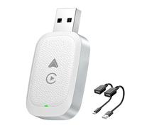 Adaptador CarPlay Inalámbrico para Toyota Venza 2021 2022 2023 2024 2025, Convierte CarPlay con Cable a Inalámbrico, Adaptador Bluetooth CarPlay, Plug & Play, Mini y Estable, B White