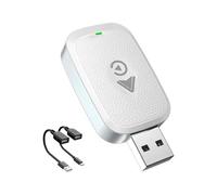 Adaptador CarPlay para VW T-Cross 2019-2026 USB Mini Adaptador Wireless CarPlay Wired Android Auto/Car Play,B/Silver