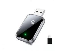 Adaptador CarPlay Wireless,Upgrade 2025,adapter Android Auto Wireless USB/Type-C,Conexión rápida y estable sin retrasos para iOS 10+ Android 11+/Auto con CarPlay bluetooth dongle