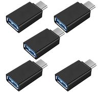 Adaptador Cascos Y Cargador 3.0 Adaptador Tipo C Adaptador USB Tipo C OTG de Adaptador de teléfono móvil Adaptador Botella (Black, One Size)