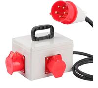 Adaptador CEE 16A 3x400V 16A Distribuidor de Corriente Alta Corriente Enchufe Distribuidor 5 Polos IP44