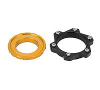 Adaptador Centerlock a 6 Tornillos, Adaptador Eje Pasante, Aleación de Aluminio Negro, Compatible con Mountain Bike - Alta Resistencia, CNC Preciso, Fácil Instalación y Remoción (Clima)