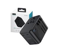 Adaptador Choetech 65 W Pd para Europa, Estados Unidos, Reino Unido, Australia, 2 puertos Usb-C y Usb-A