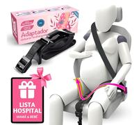 Adaptador Cinturon De Seguridad Para Embarazada. Ajustador Homologado Para Maternidad, Protege A Tu Bebe En El Coche De Impactos, Presiones. Anclaje Premama Embarazo.