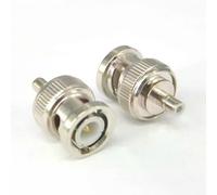 Adaptador coaxial RF de 10 piezas, conector BNC macho a SMB macho recto niquelado.
