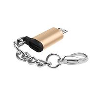 Adaptador Combi Adaptador USB Micro USB Tipo C Hembra a Micro USB de de Carga Suppert Cargador de sincronización de Convertidor de energía Puerto de Carga Adaptador Lavabo (Gold, One Size)