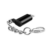 Adaptador Combi Adaptador USB Micro USB Tipo C Hembra a Micro USB de de Carga Suppert Cargador de sincronización de Convertidor de energía Puerto de Carga Adaptador Lavabo (Black, One Size)