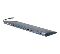 Hub Gembird 8 Puertos 5Gbps A-CM-COMBO9-01 4K HDMI, LAN Gigabit, SD/MicroSD, 60W PD, VGA