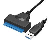 Adaptador compacto Data Maestro, Plug and Play SATA a USB para SSD HDD de 2,5 pulgadas, SuperSpeed USB 3.0. Garantiza transferencias rápidas, con