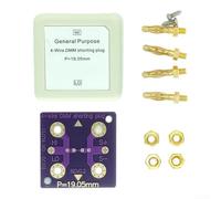 Adaptador compacto de 4 cables para cortocircuito DMM con entradas banana chapadas en oro y puente PCB de baja resistencia para evaluación de compensación de instrumentos (B)