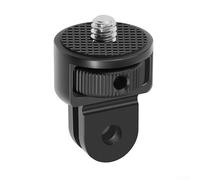 Adaptador compacto de montaje de trípode 1/4-20 para cámaras de acción Insta360, incluyendo para Hero 13 y para Hero 12, hecho de aleación de aluminio anodizado arenado (negro)
