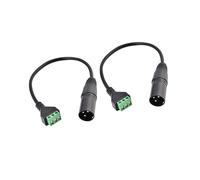 Adaptador compacto XLR a doble canal de 30 cm, ideal para equipos de sonido portátiles con ahorro de espacio, cable de baja impedancia