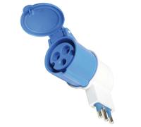 Adaptador con enchufe de 16 A y toma industrial Valex
