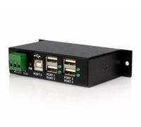 Adaptador Concentrador HUB Ladrón USB 2.0 4 Puertos Reforzado Industrial con Alimentación