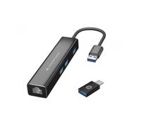 Adaptador conceptronic USB a gigabit ethernet rj45 con hub USB 3.0 3 puertos adaptador USB-c