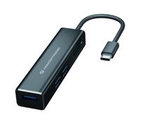 Adaptador conceptronic usb tipo c a hub usb 3 puertos con lector de tarjetas