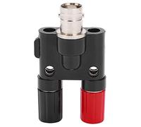 Adaptador Conector BNC Hembra a Poste de Unión Paralelo de 4mm, Conector de Prueba Eléctrica, Material ABS y Latón - Alta Conductividad, Aislamiento Seguro, Ideal para Equipos de