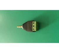 Adaptador Conector Jack 3.5 mm estéreo - Abrazadera 3 pines