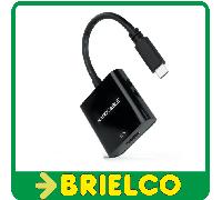 ADAPTADOR CONVERSOR USB TIPO C MACHO A HDMI 4K HEMBRA NEGRO 15CM BD10160