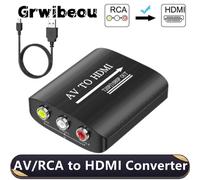 Adaptador convertidor AV a HDMI RCA a HDMI compuesto HD 1080P con cable USB, adaptador AV CVBS para N64, Wii, PS1/2/3, Xbox One, SNES, etc. AV to HDMI