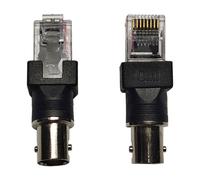 Adaptador convertidor BNC hembra a RJ45 macho, acoplador coaxial BNC a RJ45 para transmisión y prueba de señales.