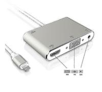 Adaptador convertidor de audio y vídeo Lightning a HDMI VGA de 1080p para dispositivos Apple