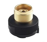 Adaptador convertidor de cartucho de botella de gas propano para estufas de camping, adaptador de llenado de butano recargable con apagado automático y diseño de cobre y plástico resistente a fugas