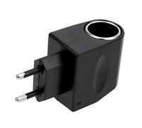 Adaptador Convertidor De Corriente para Coche, Adaptador De Enchufe para Encendedor De Cigarrillos con Protección De Sobrecarga 220V AV A 12V DC 6W Adaptador De Fuente De Alimentación Inversor
