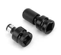 Adaptador convertidor de enchufe, adaptador hexagonal hembra telescópico, 2 piezas 1/2 Socket adaptador de impacto a 1/4 para llaves neumáticas y eléctricas