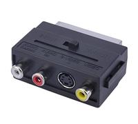 Adaptador convertidor de euroconector de 21 pines a 3RCA RGB euroconector a RCA S-Video AV TV adaptador de audio