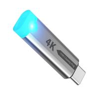 Adaptador convertidor de gráficos virtuales DisplayPort tipo C 4K 60Hz mezcla de plástico de aleación de aluminio de larga duración para adaptadores gráficos virtuales en el lugar de trabajo