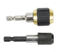 Adaptador convertidor de portabrocas de vástago hexagonal de cambio rápido, 2 unidades, 60 mm de longitud para un uso fácil