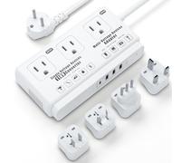 Adaptador convertidor de voltaje de 220 V a 110 V: transformador de enchufe de regleta de viaje internacional de Estados Unidos a Europa, secador de pelo eléctrico de 2000 W, convertidores de salida