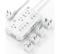 Adaptador convertidor de voltaje de 220 V a 110 V: transformador de enchufe de regleta de viaje internacional de Estados Unidos a Europa, secador de pelo eléctrico de 2000 W, convertidores de salida