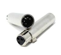 Adaptador convertidor DMX XLR macho de 5 pines a XLR hembra de 3 pines - Conector de audio para iluminación de escenario DMX, consola de atenuación, micrófono (1)